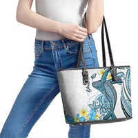 Personalised Aloha Hawaii Kahoolawe Island Leather Tote Bag Target Isle Map With Humpback Whale LT14 - Polynesian Pride