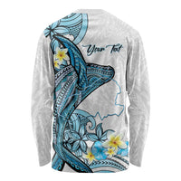 Personalised Aloha Hawaii Kahoolawe Island Long Sleeve Shirt Target Isle Map With Humpback Whale