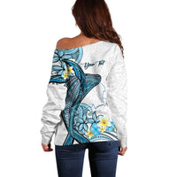 Personalised Aloha Hawaii Kahoolawe Island Off Shoulder Sweater Target Isle Map With Humpback Whale