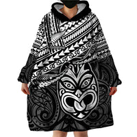 Matariki New Zealand Wearable Blanket Hoodie Maori New Year Tiki Black Version LT14