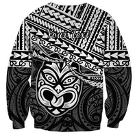 Personalised Matariki New Zealand Sweatshirt Maori New Year Tiki Black Version LT14