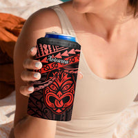 Matariki New Zealand 4 in 1 Can Cooler Tumbler Maori New Year Tiki Red Version