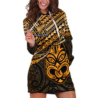 Personalised Matariki New Zealand Hoodie Dress Maori New Year Tiki Gold Version LT14 Gold - Polynesian Pride