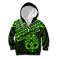 Matariki New Zealand Kid Hoodie Maori New Year Tiki Green Version LT14