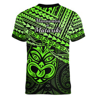 Matariki New Zealand Women V Neck T Shirt Maori New Year Tiki Green Version LT14