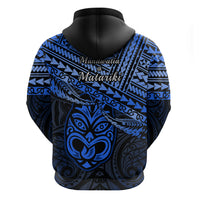 Matariki New Zealand Hoodie Maori New Year Tiki Blue Version LT14