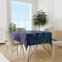 Personalised Polynesia Blue Marlin Fishing Tablecloth Marlin Anchor Tattoo Polynesian Pattern LT14 - Polynesian Pride