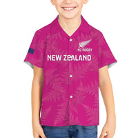 Custom New Zealand Silver Fern Rugby Hawaiian Shirt Go Aotearoa - Pink Version