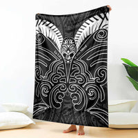 Kia Kaha Te Reo Maori Blanket Aotearoa Hei Tiki With Hongi