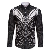 Kia Kaha Te Reo Maori Family Matching Off Shoulder Short Dress and Hawaiian Shirt Aotearoa Hei Tiki With Hongi