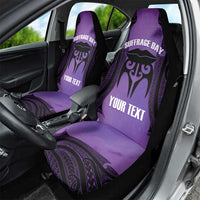 Personalised New Zealand Suffrage Day Car Seat Cover Maori Tattoo Galaxy Vibe - Polynesian Pride