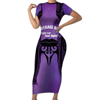 Personalised New Zealand Suffrage Day Family Matching Short Sleeve Bodycon Dress and Hawaiian Shirt Maori Tattoo Galaxy Vibe - Polynesian Pride