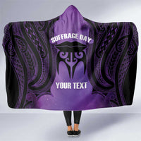 Personalised New Zealand Suffrage Day Hooded Blanket Maori Tattoo Galaxy Vibe - Polynesian Pride