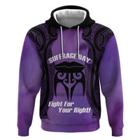 Personalised New Zealand Suffrage Day Hoodie Maori Tattoo Galaxy Vibe - Polynesian Pride