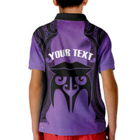 Personalised New Zealand Suffrage Day Kid Polo Shirt Maori Tattoo Galaxy Vibe - Polynesian Pride