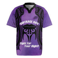 Personalised New Zealand Suffrage Day Rugby Jersey Maori Tattoo Galaxy Vibe - Polynesian Pride