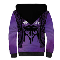 Personalised New Zealand Suffrage Day Sherpa Hoodie Maori Tattoo Galaxy Vibe - Polynesian Pride