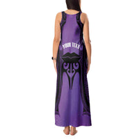 Personalised New Zealand Suffrage Day Tank Maxi Dress Maori Tattoo Galaxy Vibe - Polynesian Pride