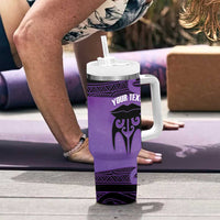 Personalised New Zealand Suffrage Day Tumbler With Handle Maori Tattoo Galaxy Vibe - Polynesian Pride