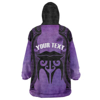 Personalised New Zealand Suffrage Day Wearable Blanket Hoodie Maori Tattoo Galaxy Vibe - Polynesian Pride
