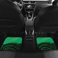 Personalised Moko Kauae New Zealand Car Mats Maori Chin Tattoo Green - Polynesian Pride
