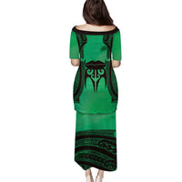 Personalised Moko Kauae New Zealand Puletasi Maori Chin Tattoo Green - Polynesian Pride