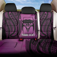 Personalised Moko Kauae New Zealand Back Car Seat Cover Maori Chin Tattoo Pink - Polynesian Pride