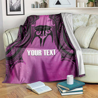 Personalised Moko Kauae New Zealand Blanket Maori Chin Tattoo Pink - Polynesian Pride