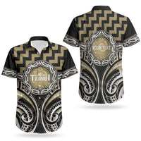 Aotearoa Waikato Tainui Personalised Couples Matching Tank Maxi Dress and Hawaiian Shirt Maori Iwi Poutama Puhoro Tattoo LT14 - Polynesian Pride
