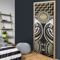 Aotearoa Waikato Tainui Personalised Door Cover Maori Iwi Poutama Puhoro Tattoo LT14 - Polynesian Pride