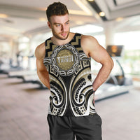 Aotearoa Waikato Tainui Personalised Men Tank Top Maori Iwi Poutama Puhoro Tattoo LT14 Old Yellow - Polynesian Pride
