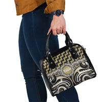Aotearoa Waikato Tainui Shoulder Handbag Maori Iwi Poutama Puhoro Tattoo LT14 - Polynesian Pride