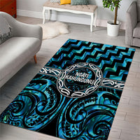 Aotearoa Ngati Kahungunu Area Rug Maori Iwi Poutama Puhoro Tattoo LT14 - Polynesian Pride