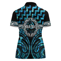 Aotearoa Ngati Kahungunu Personalised Women Polo Shirt Maori Iwi Poutama Puhoro Tattoo LT14 - Polynesian Pride