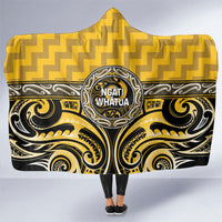 Aotearoa Ngati Whatua Hooded Blanket Maori Iwi Poutama Puhoro Tattoo LT14 One Size Yellow - Polynesian Pride