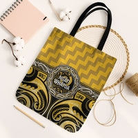 Aotearoa Ngati Whatua Tote Bag Maori Iwi Poutama Puhoro Tattoo LT14 Black Strap One Size Yellow - Polynesian Pride