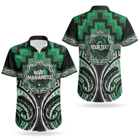 Aotearoa Ngati Maniapoto Personalised Couples Matching Off Shoulder Short Dress and Hawaiian Shirt Maori Iwi Poutama Puhoro Tattoo LT14 - Polynesian Pride