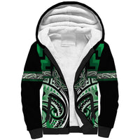 Aotearoa Ngati Maniapoto Personalised Sherpa Hoodie Maori Iwi Poutama Puhoro Tattoo LT14 Unisex Green - Polynesian Pride