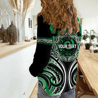 Aotearoa Ngati Maniapoto Personalised Women Casual Shirt Maori Iwi Poutama Puhoro Tattoo LT14 - Polynesian Pride