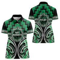 Aotearoa Ngati Maniapoto Personalised Women Polo Shirt Maori Iwi Poutama Puhoro Tattoo LT14 - Polynesian Pride
