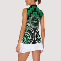 Aotearoa Ngati Maniapoto Personalised Women Sleeveless Polo Shirt Maori Iwi Poutama Puhoro Tattoo LT14 - Polynesian Pride