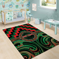 Aotearoa Ngai Tuhoe Area Rug Maori Iwi Poutama Puhoro Tattoo LT14 - Polynesian Pride