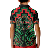 Aotearoa Ngai Tuhoe Personalised Kid Polo Shirt Maori Iwi Poutama Puhoro Tattoo LT14 - Polynesian Pride