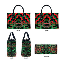 Aotearoa Ngai Tuhoe Leather Bag Maori Iwi Poutama Puhoro Tattoo LT14 - Polynesian Pride