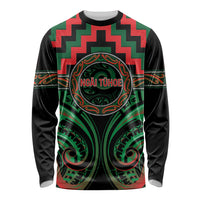 Aotearoa Ngai Tuhoe Personalised Long Sleeve Shirt Maori Iwi Poutama Puhoro Tattoo LT14 Unisex Green - Polynesian Pride