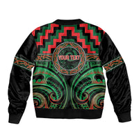 Aotearoa Ngai Tuhoe Personalised Sleeve Zip Bomber Jacket Maori Iwi Poutama Puhoro Tattoo LT14 - Polynesian Pride
