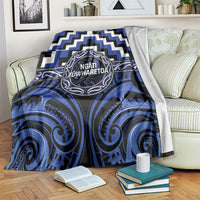 Aotearoa Ngati Tuwharetoa Blanket Maori Iwi Poutama Puhoro Tattoo LT14 Blue - Polynesian Pride