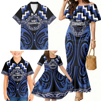 Aotearoa Ngati Tuwharetoa Personalised Family Matching Mermaid Dress and Hawaiian Shirt Maori Iwi Poutama Puhoro Tattoo LT14 - Polynesian Pride
