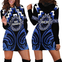 Aotearoa Ngati Tuwharetoa Personalised Hoodie Dress Maori Iwi Poutama Puhoro Tattoo LT14 - Polynesian Pride