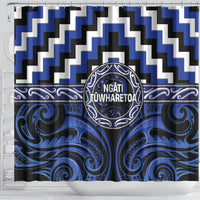 Aotearoa Ngati Tuwharetoa Shower Curtain Maori Iwi Poutama Puhoro Tattoo LT14 - Polynesian Pride